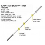 Olympic Power Bar Heavy Duty 20kg - Built for load
